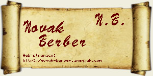 Novak Berber vizit kartica
